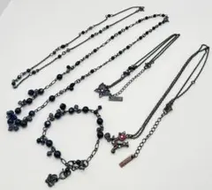 【希少・美品】ANNA SUI アナスイ アクセサリーネックレス蝶バラ薔薇