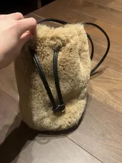 ファー巾着バック
