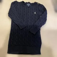 Polo Ralph Lauren ネイビー 長袖ニットワンピース