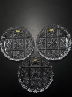 ノリタケ　雪華　ガラスプレート　３枚セット