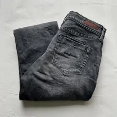 YANUK ヤヌーク RUTH ブラックデニム 26 スリムテーパード