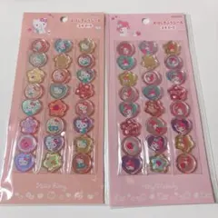 おはじきふうシール　キティ　マイメロ