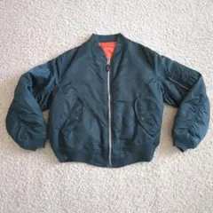 しゅんすけ様購入品アルファ　80s　旧タグ USA製 MA-1 ネイビー 3本線