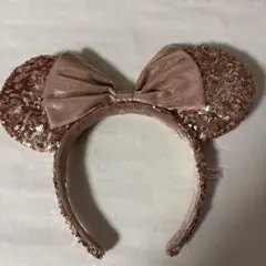 ミッキーマウス耳付きカチューシャ（ローズゴールド）