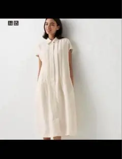 ユニクロ コントワーデコトニエ リネン ブレンド シャツ ワンピース Mサイズ