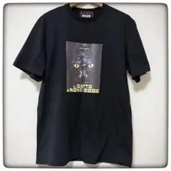 【希少コラボ】MSGM×ダリオ・アルジェント『熱い眼差し』Tシャツ ブラック Mのサムネイル