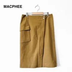 МАСРНЕЕ マカフィー【M】ウール100%タイトスカート ベージュ 綺麗め