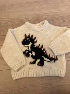 ZARA キッズ ニット セーター 恐竜柄　12-18M