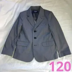 ファミリア　120 ジャケット　グレー　千鳥柄