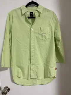 【入手困難】Stussy 七分袖シャツ ライトグリーン　黄緑　希少デザインのサムネイル