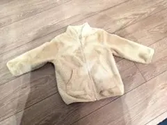 UNIQLO フリースジャケット 90cm ベージュ ボア アウター