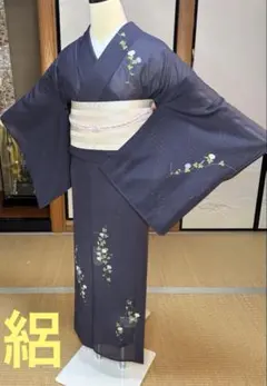 s*m様 洗える着物 付下げ 絽 夏着物 薄物 裄67 M 単衣 青 花 - メルカリ