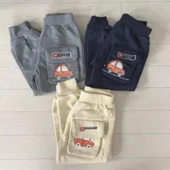 新品 ベビー韓国子供服 車刺繍 サルエルパンツ カーゴパンツ 3点セット 90