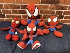USJ限定 スパイダーマン ぬいぐるみ 4体セット 廃盤のサムネイル