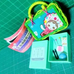 よいこのおどうぐばこ ミニチュアマスコット ハンドメイドバスケット