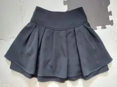 フレアスカート ミニ丈 美脚 黒