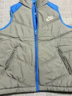 NIKE ダウンベスト チャコールグレー/ブルー Sサイズ　美品 ナイキ