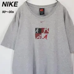【90s〜00s】ナイキ Tシャツ 刺繍ロゴ カレッジロゴ ビンテージ 短丈