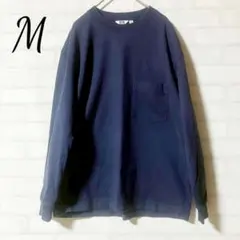 優衣庫 藏青色 口袋設計 長袖 大學T 男款 M