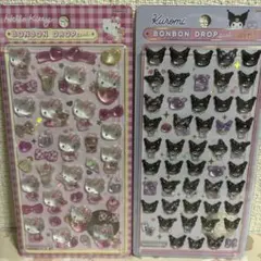 【正規品】ボンボンドロップシール　2弾　ミニ　キティ　クロミ　２枚セット