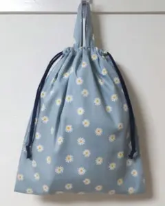 体操着袋 マーガレット くすんだ水色