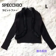 【美品 希少】スペッチオ シャトルプリーツ アンサンブル ラビットファー付き