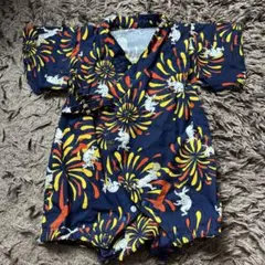 BREEZE ロンパース甚平 鳥獣戯画 甚平 ロンパース BREEZE×DOD