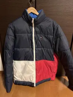 TOMMYダウンジャケット ネイビー/レッド/ホワイト