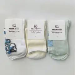 新品 ハローキティ ソックス 靴下 ３足セット リンネル レディース