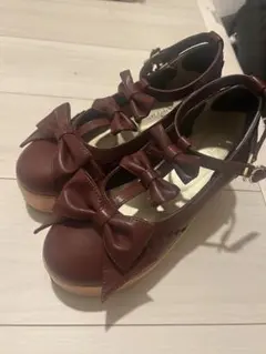 axes femme トリプルリボンシューズ