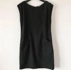 マーガレットハウエル リネン ノースリーブワンピース 1 チャコールグレー