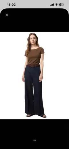 UNIQLO ダークブルー ワイドレッグデニム XXLサイズ