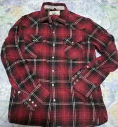 BACKNUMBER レッドブラックチェック長袖シャツ　Right-on