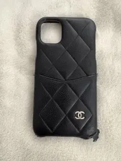 CHANEL ブラック レザー ケース