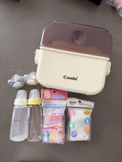 哺乳瓶×2. 粉ミルク袋×2.おしゃぶり×2.combi除菌