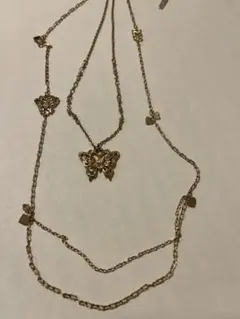 ANNA SUI バタフライモチーフ ネックレス ゴールドトーン　セット