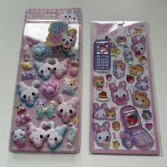 正規品　キャンディツインズクーリア肉球シール　平成はっぴーフォン　2種セット