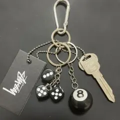 STUSSY アメカジ キーホルダー メンズ 8ボールヴィンテージ サイコロ