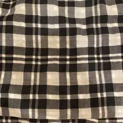 柔らかな木綿布　白黒の先染めチェック　114×300