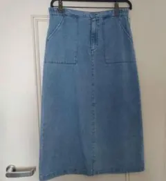 ライトブルー タイトデニムスカート