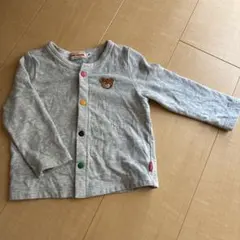 ミキハウス カーディガン F グレー　70-80サイズ