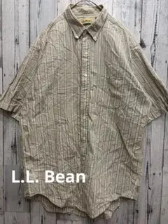♠️L.L. Bean 80s シアサッカー　半袖シャツ　ボタンダウン　ビンテージ