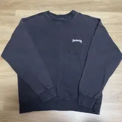 H&M ブラック　トレーナー　裏起毛　(黒)