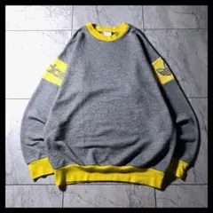 80s〜90s ビンテージ adidas 短丈 リンガー スウェット 杢グレー