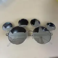 ミッキー型 サングラス グレー