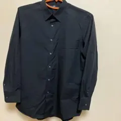 最終値下げUNIQLO メンズ長袖エクストラファインコットンブロードシャツ 黒Lのサムネイル