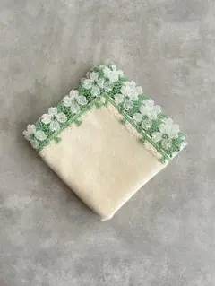 近沢レース　シーズンタオルハンカチ　ハナミズキ　アイボリー　新品　未開封