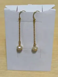 グリーンレーベルリラクシング パールロングチェーンピアス