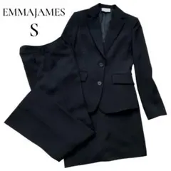 美品✨EMMAJAMES レディーススーツ 3点セットアップ ブラック Sサイズ