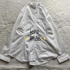 新品【アイシービー】ピンタック シャツ ブラウス チュニック ホワイト 